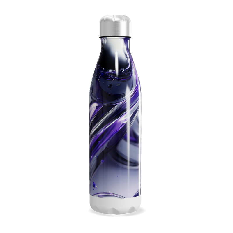 Garrafa Inox Design Espiral Roxo