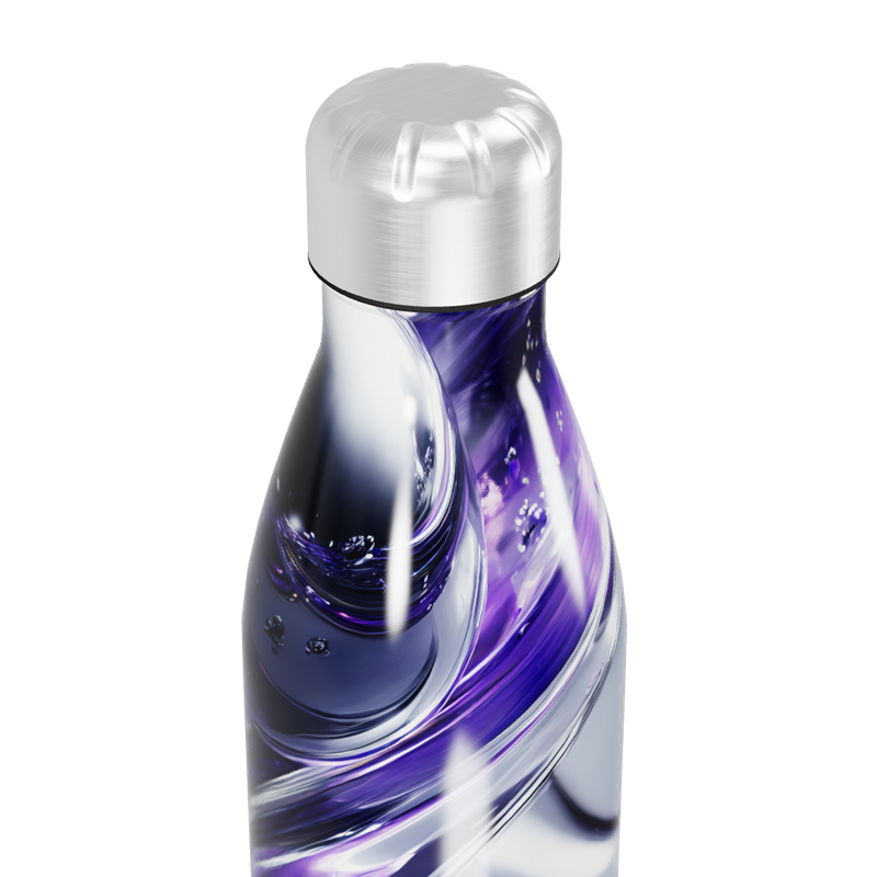 Garrafa Inox Design Espiral Roxo