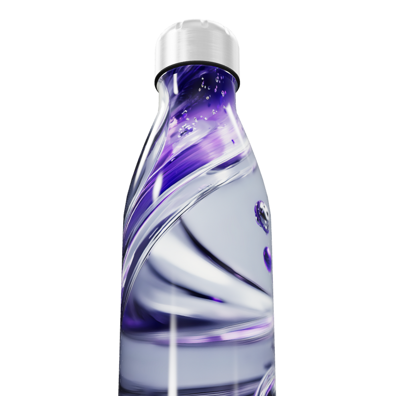 Garrafa Inox Design Espiral Roxo