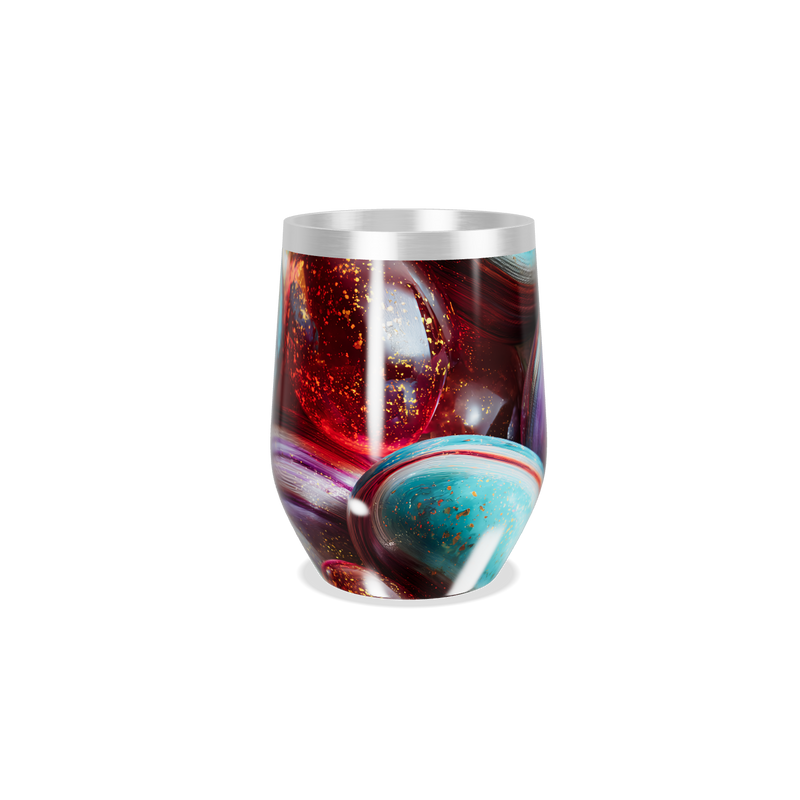 Copo Térmico Slim - Multicolorido Abstrato Aço