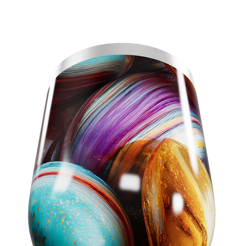 Copo Térmico Slim - Multicolorido Abstrato Aço