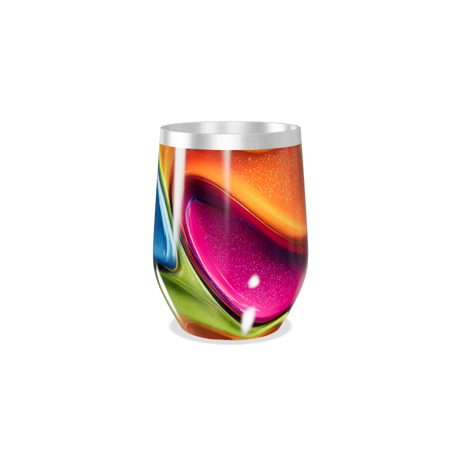 Copo Térmico Slim - Abstrato Colorido Inox