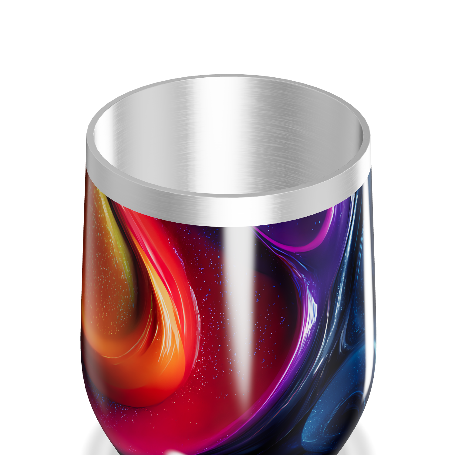 Copo Térmico Slim - Abstrato Colorido Inox