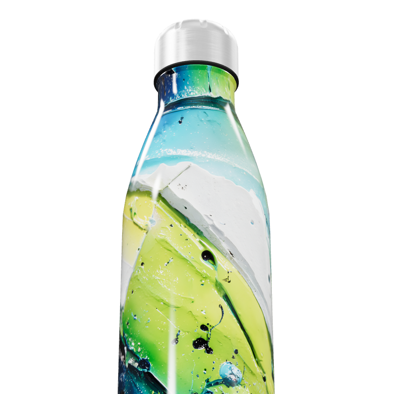 Garrafa Inox - Estampa Colorida Abstrata