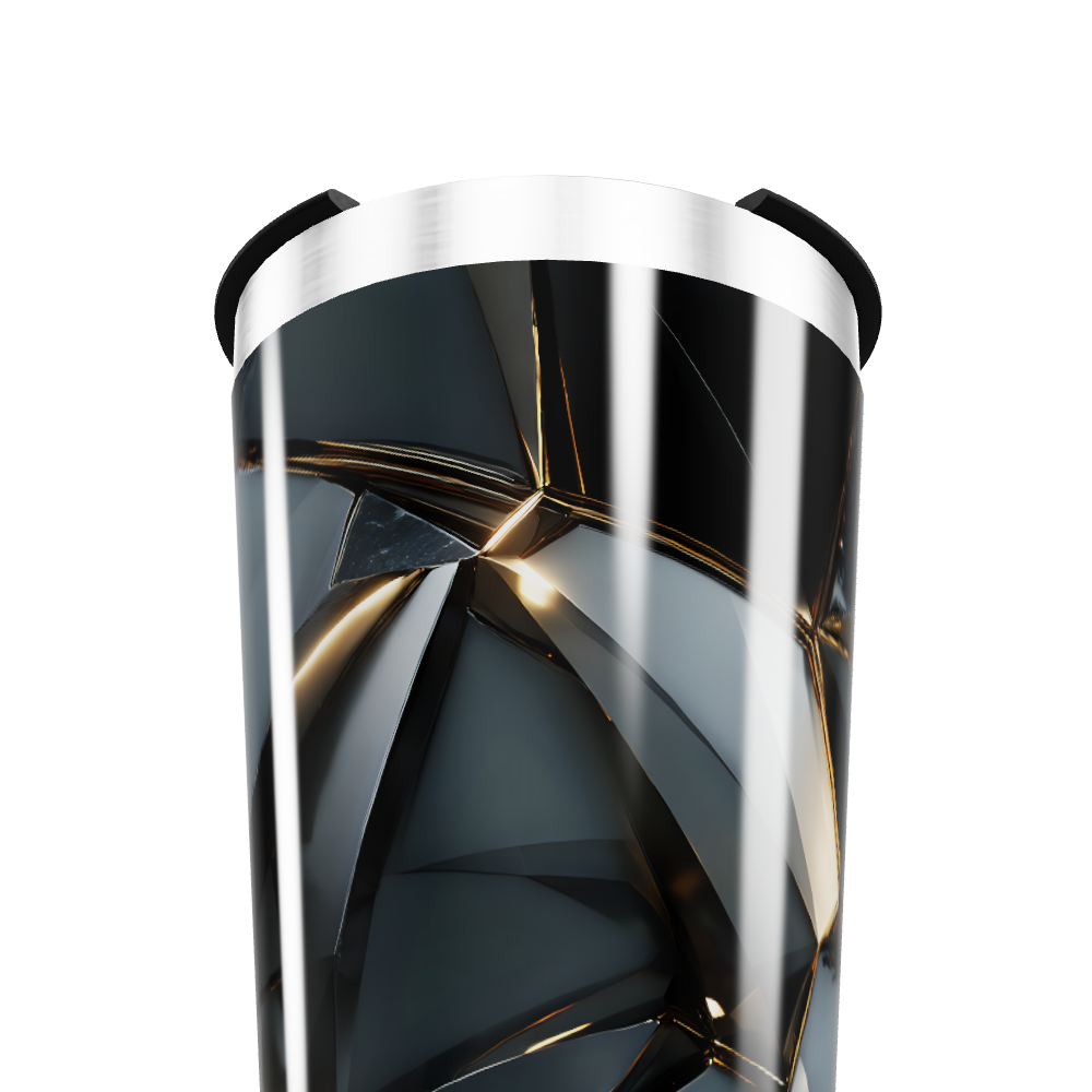 Copo Térmico - Preto Geométrico Aço Inox