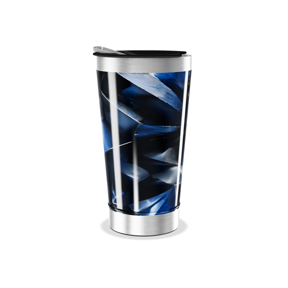 Copo Térmico - Azul Geométrico Inox