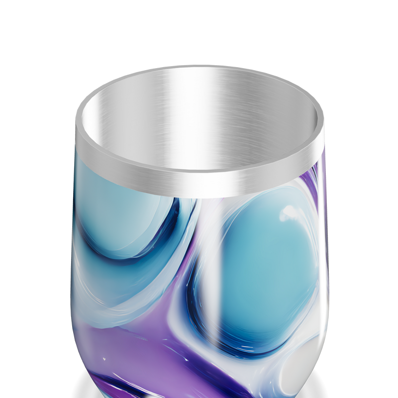 Copo Térmico Slim - Abstrato Roxo e Azul