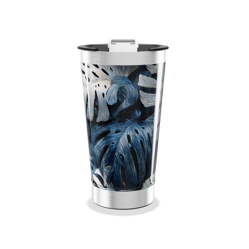 Copo Térmico - Folhagem Azul Inox