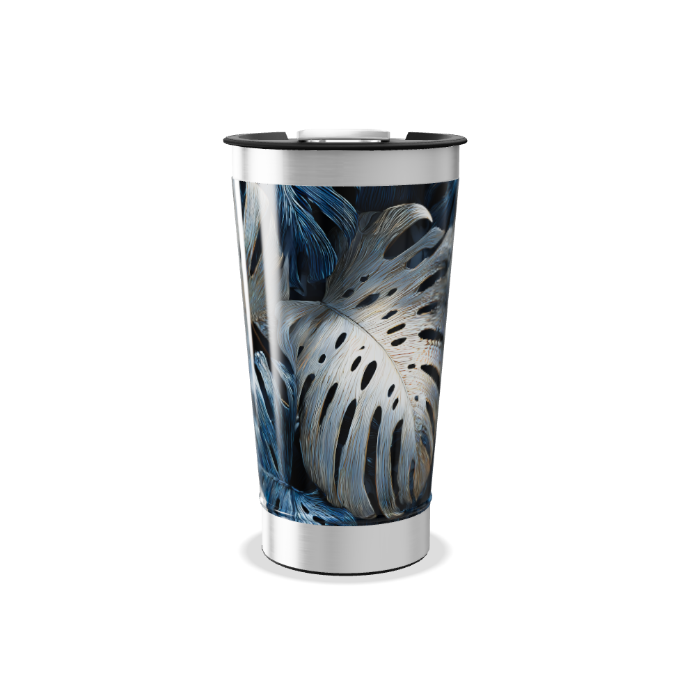 Copo Térmico - Folhagem Azul Inox