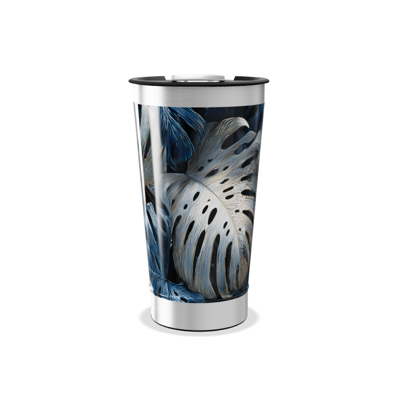 Copo Térmico - Folhagem Azul Inox