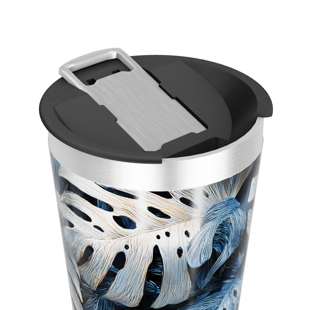 Copo Térmico - Folhagem Azul Inox