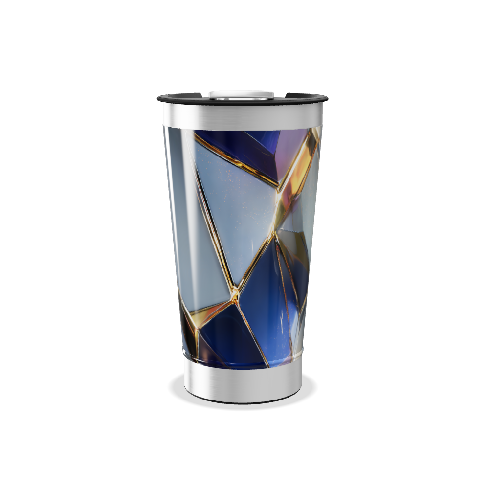 Copo Térmico - Design Geométrico Colorido