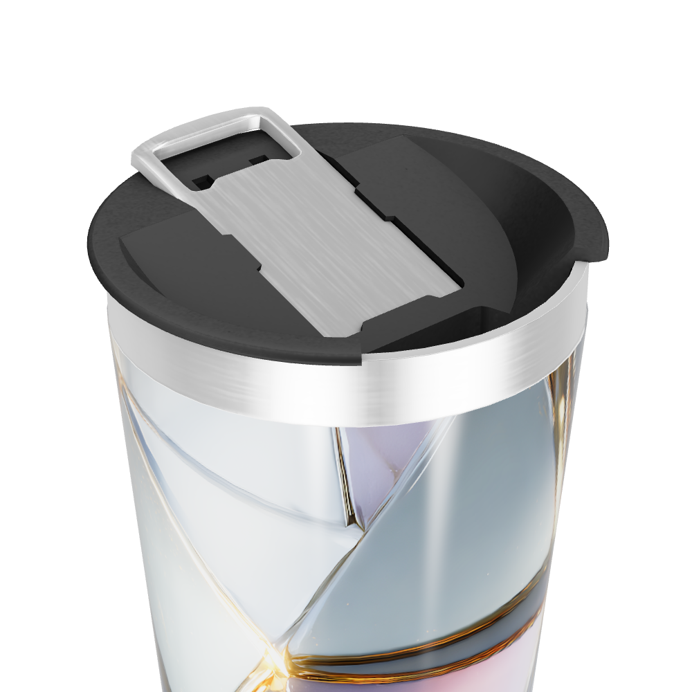 Copo Térmico - Design Geométrico Colorido