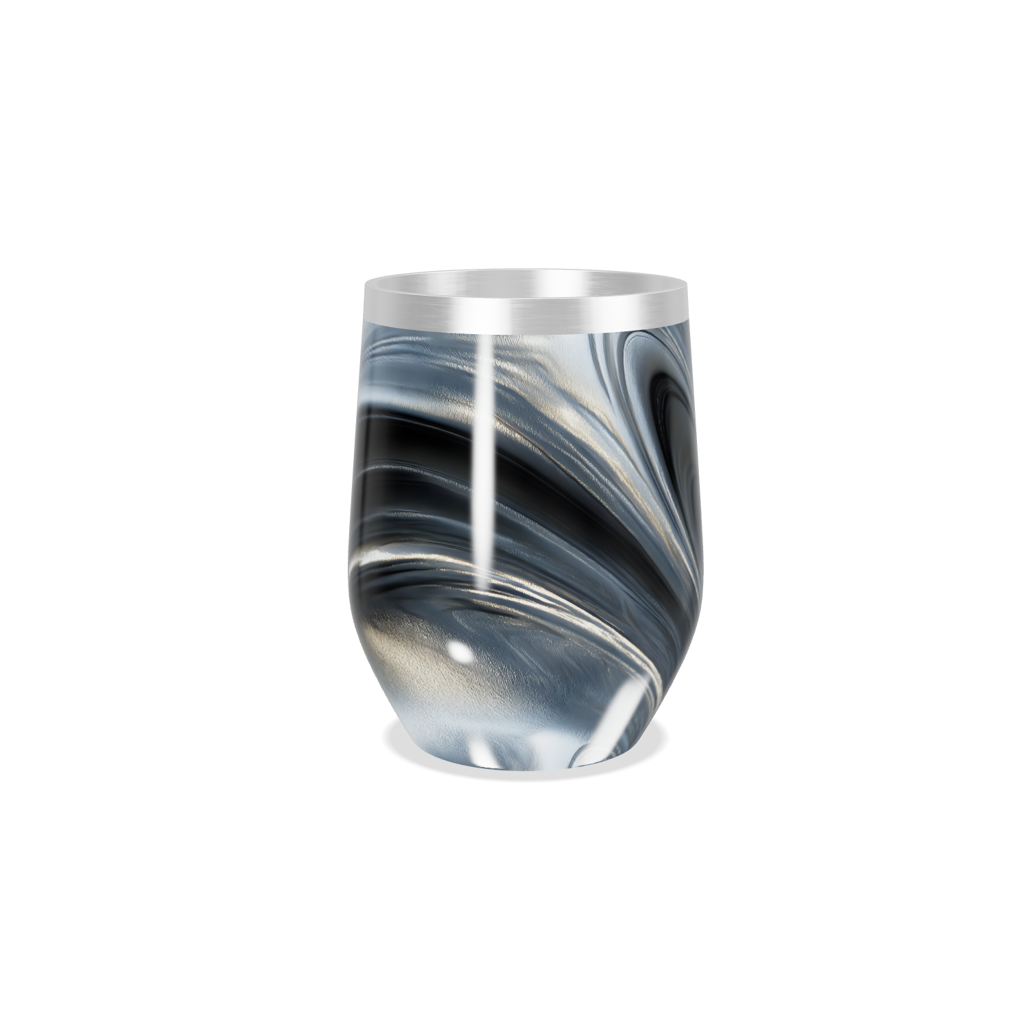 Copo Térmico Slim - Mármore Preto Inox