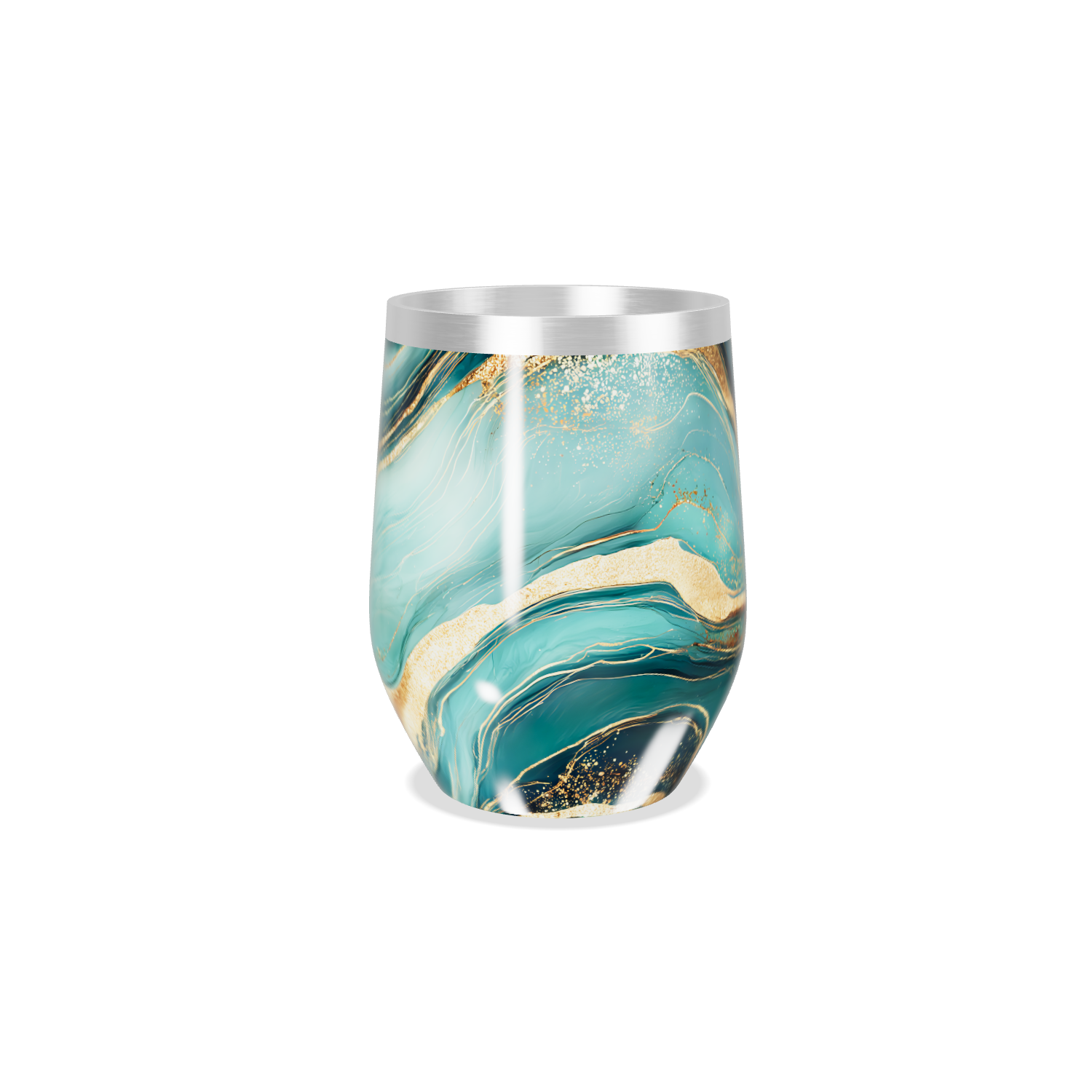 Copo Térmico Slim - Mármore Verde metálico