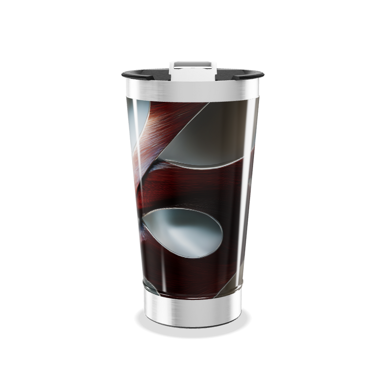 Copo Térmico - Design Abstrato Metalizado