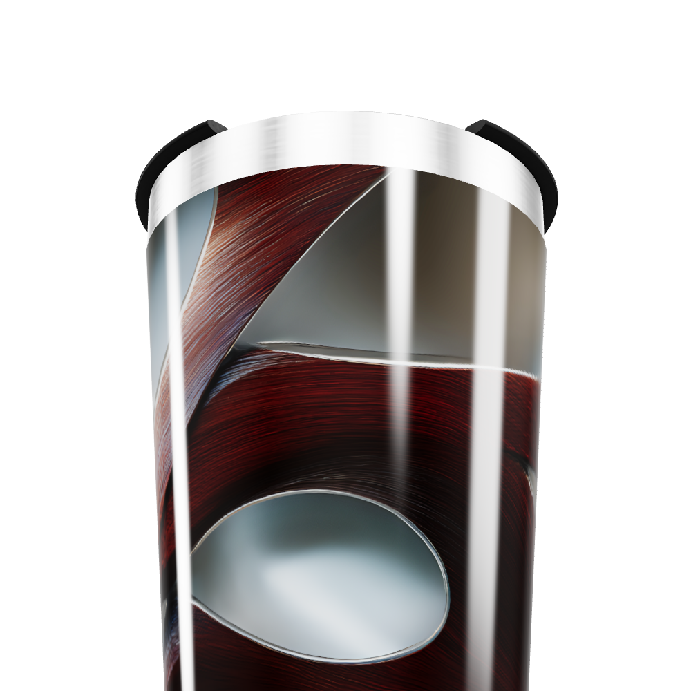 Copo Térmico - Design Abstrato Metalizado