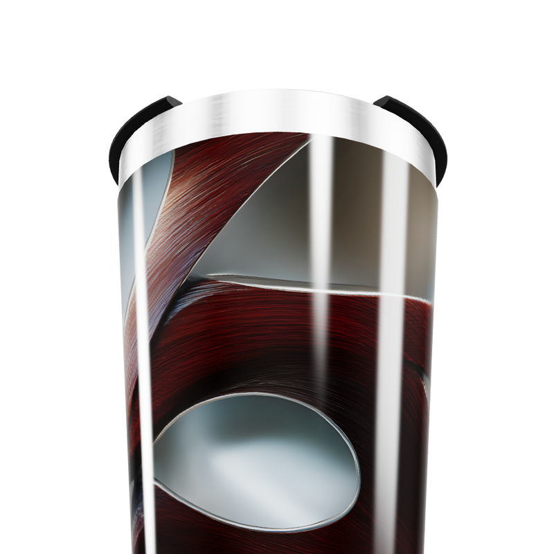 Copo Térmico - Design Abstrato Metalizado