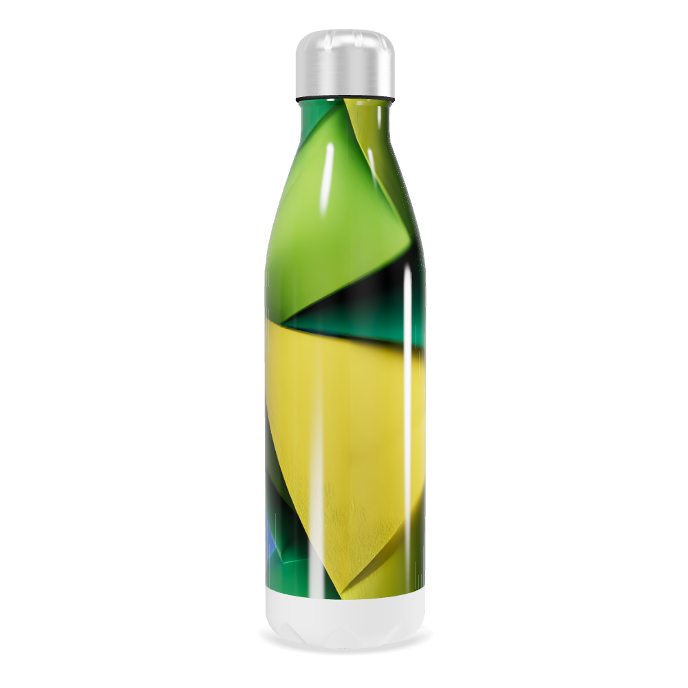 Garrafa Inox Estampa Colorida Verde Azul