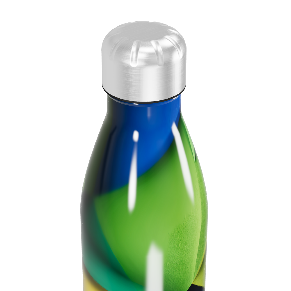 Garrafa Inox Estampa Colorida Verde Azul