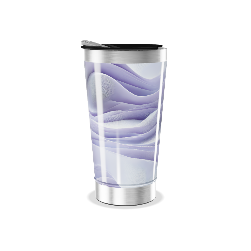 Copo Térmico - Estampa Ondas Roxas