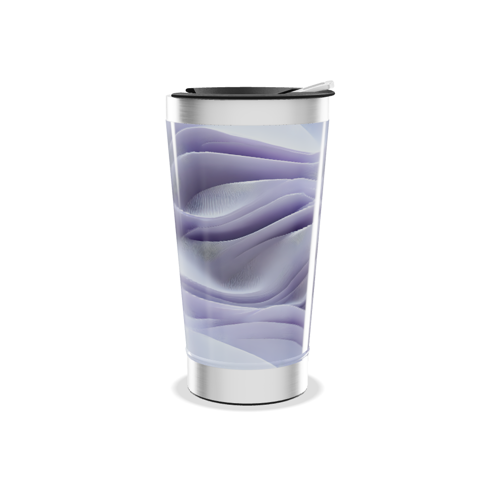 Copo Térmico - Estampa Ondas Roxas