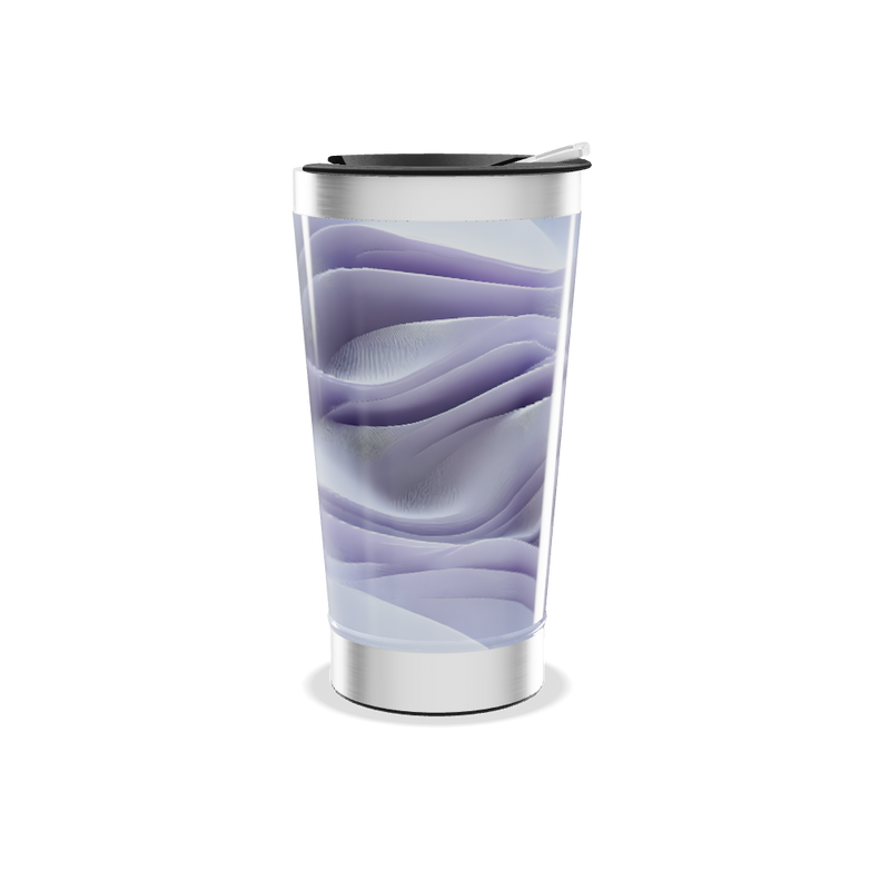 Copo Térmico - Estampa Ondas Roxas