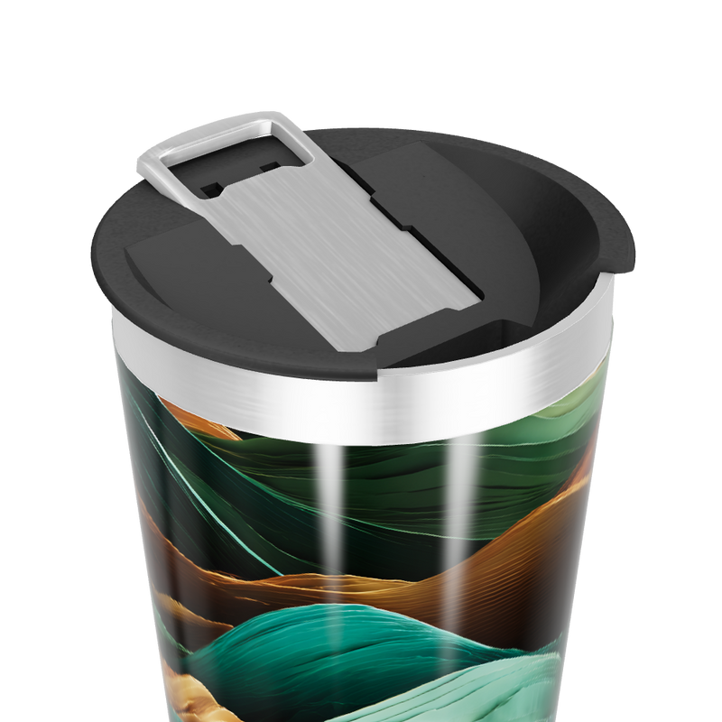 Copo Térmico - Estampa Ondas Coloridas