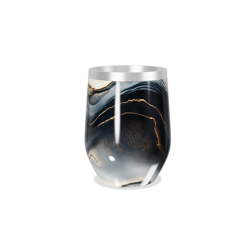 Copo Térmico Slim - Preto Marmorizado Inox