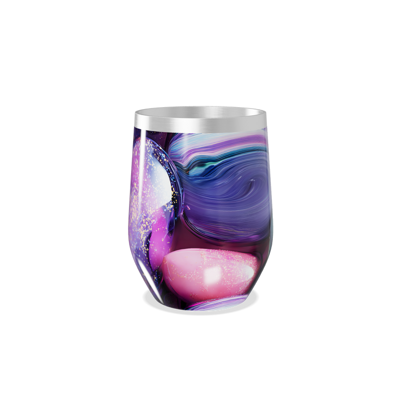 Copo Térmico Slim - Arte Abstrata Roxa