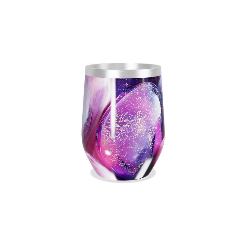 Copo Térmico Slim - Arte Abstrata Roxa