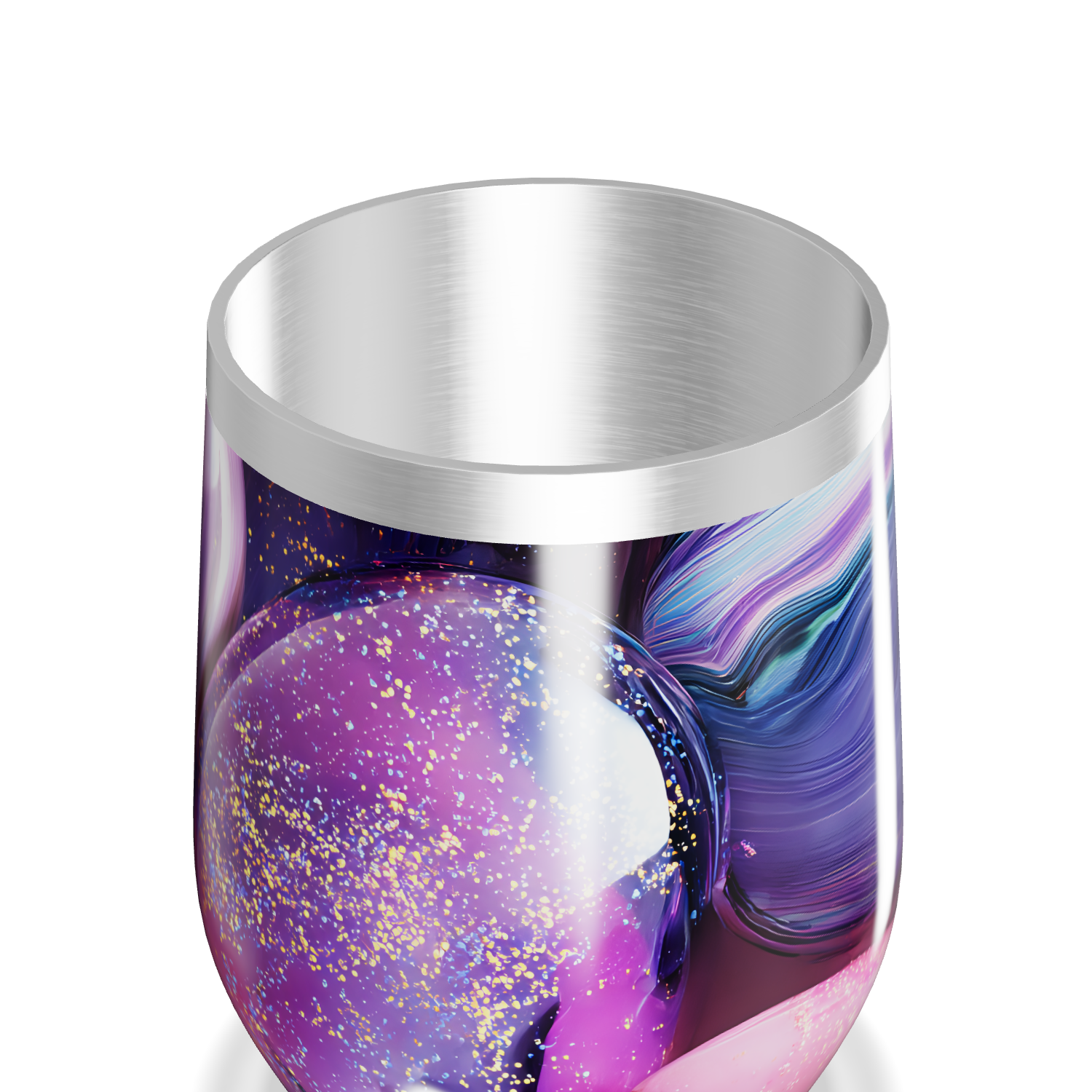 Copo Térmico Slim - Arte Abstrata Roxa