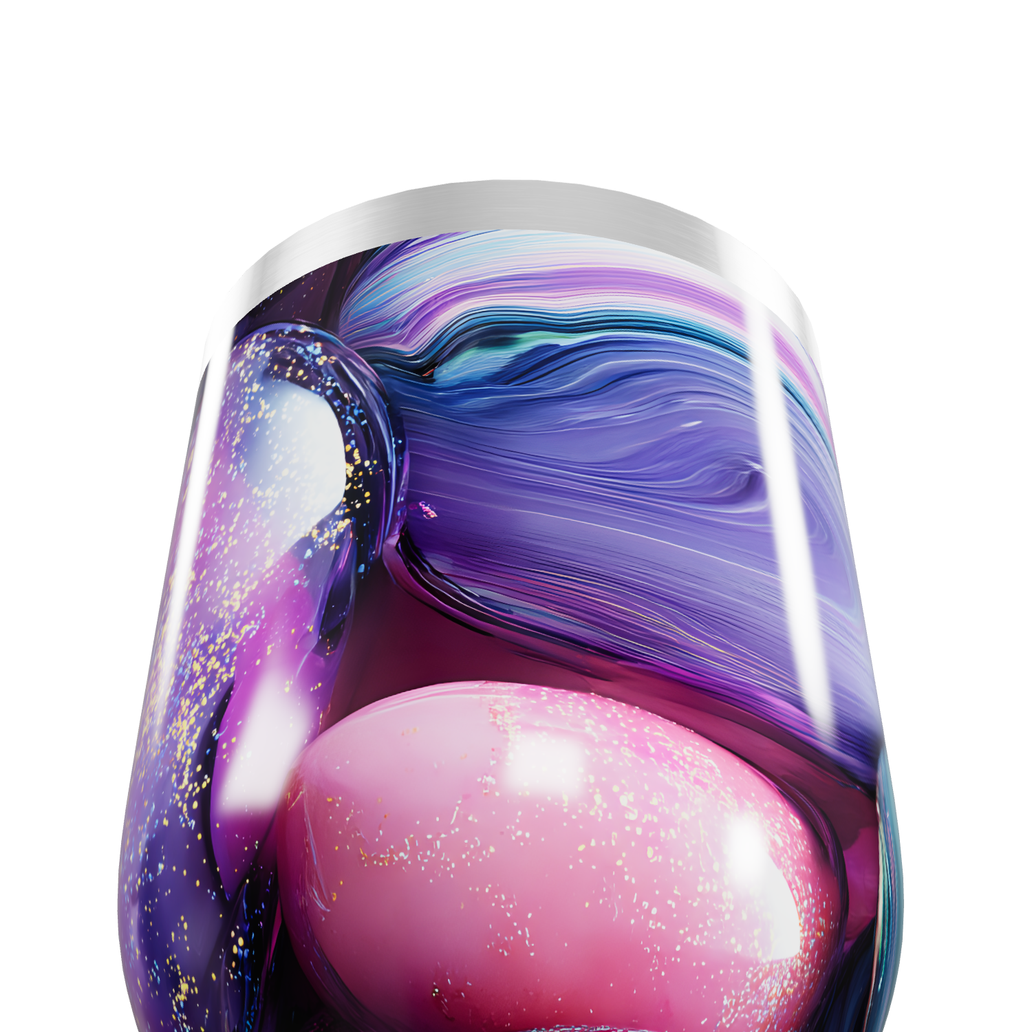 Copo Térmico Slim - Arte Abstrata Roxa