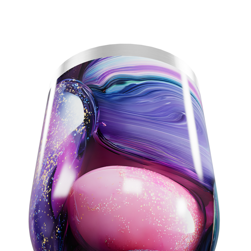 Copo Térmico Slim - Arte Abstrata Roxa