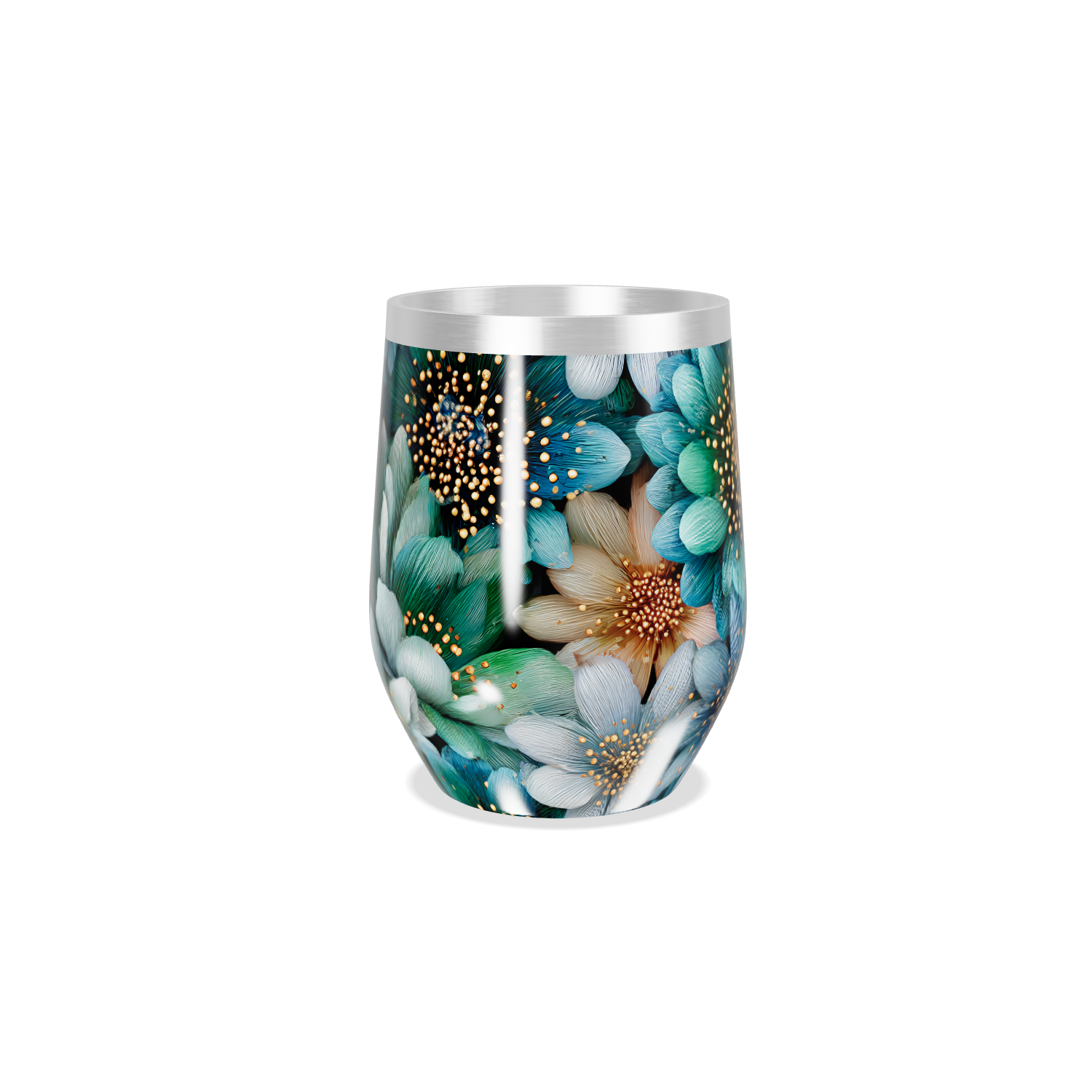 Copo Térmico Slim - Floral Colorido Inox