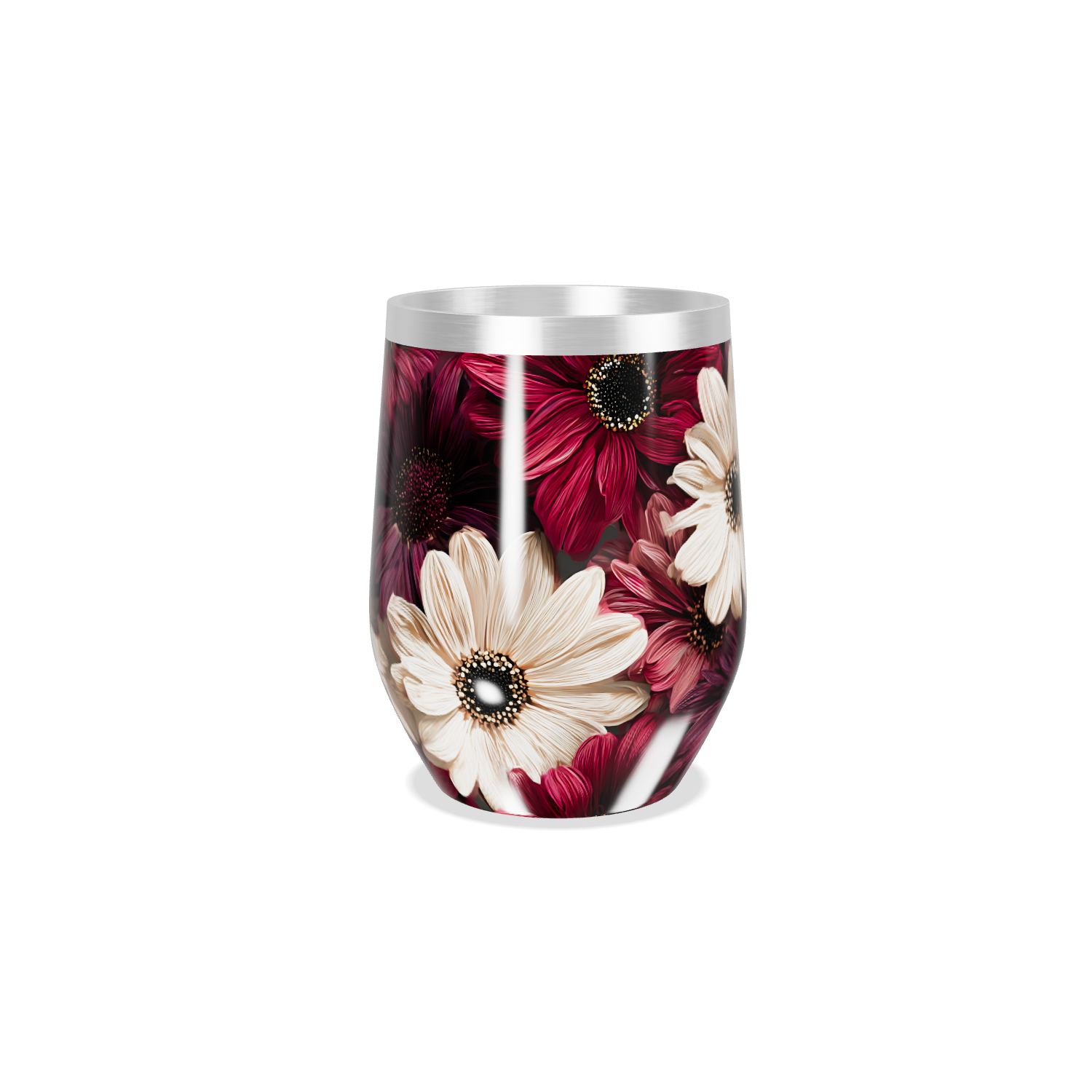 Copo Térmico Slim - Floral em Aço Inox