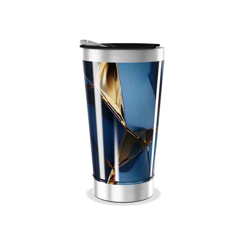 Copo Térmico - Azul Geométrico Inox