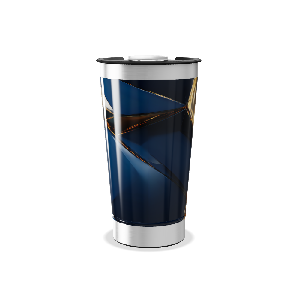 Copo Térmico - Azul Geométrico Inox