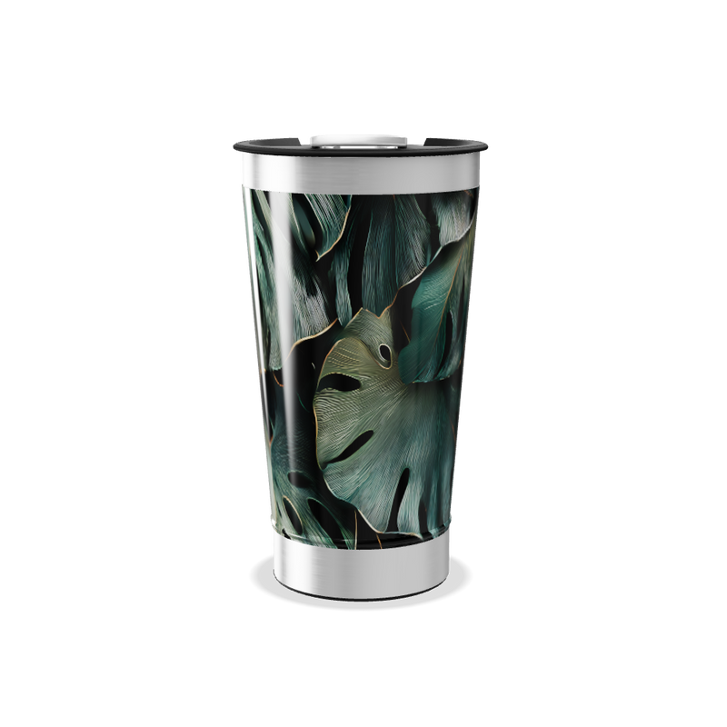 Copo Térmico - Folhagem Tropical Aço Inox