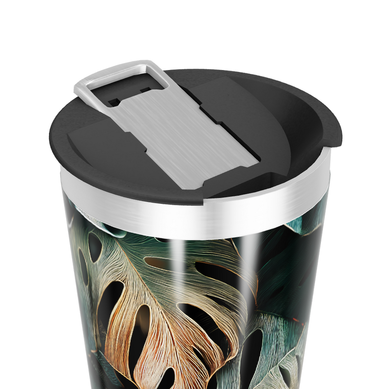 Copo Térmico - Folhagem Tropical Aço Inox