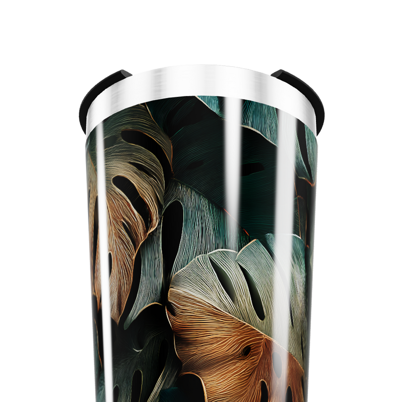 Copo Térmico - Folhagem Tropical Aço Inox