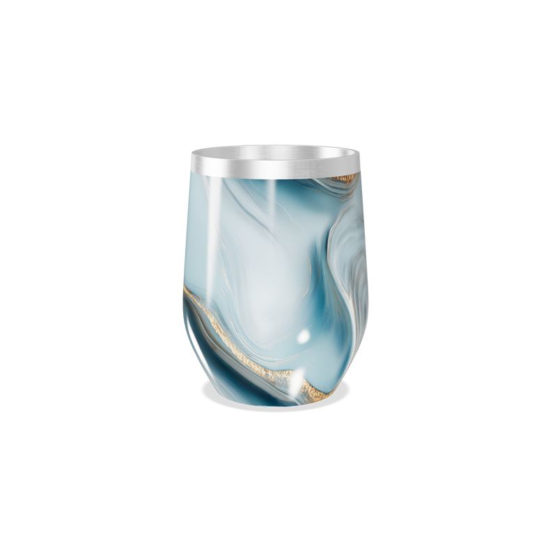 Copo Térmico Slim - Azul Marmorizado Aço Inox