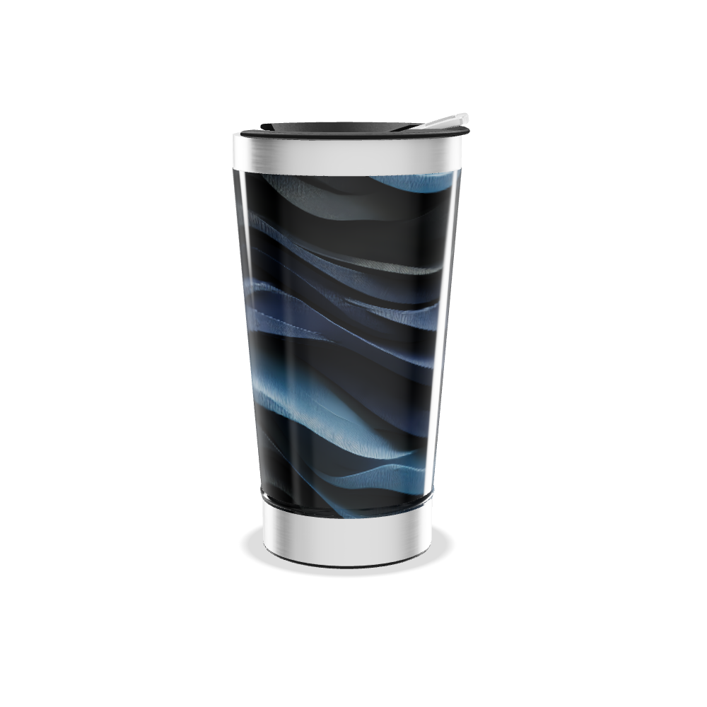 Copo Térmico - Preto com Ondas