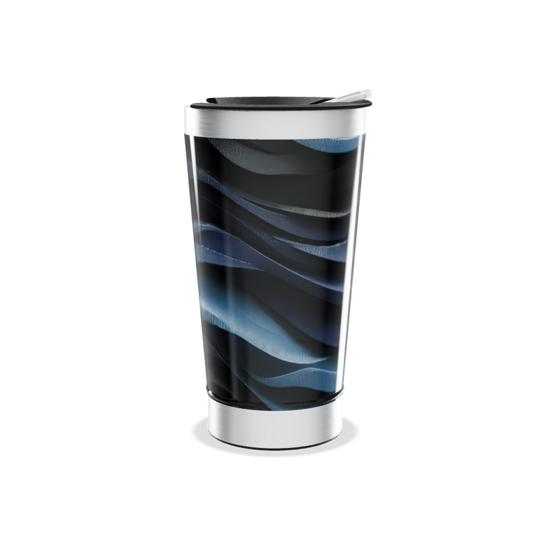 Copo Térmico - Preto com Ondas