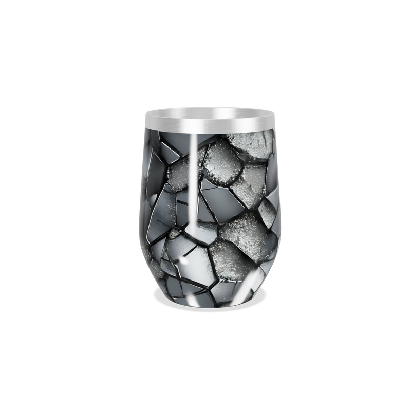 Copo Térmico Slim - Efeito Pedra Preto e Cinza