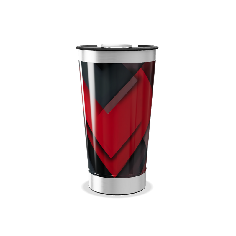 Copo Térmico - Preto com Faixa Branca