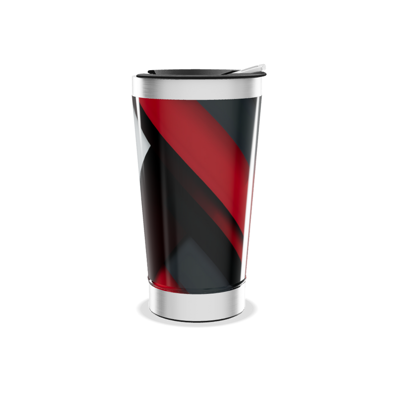 Copo Térmico - Preto com Faixa Branca