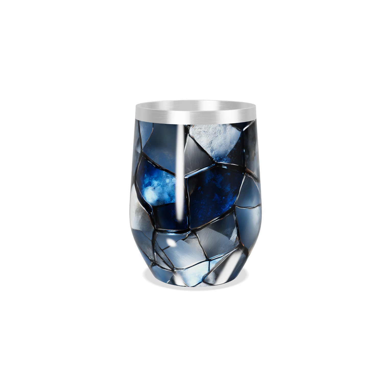 Copo Térmico Slim - Vidro Azul Marmorizado