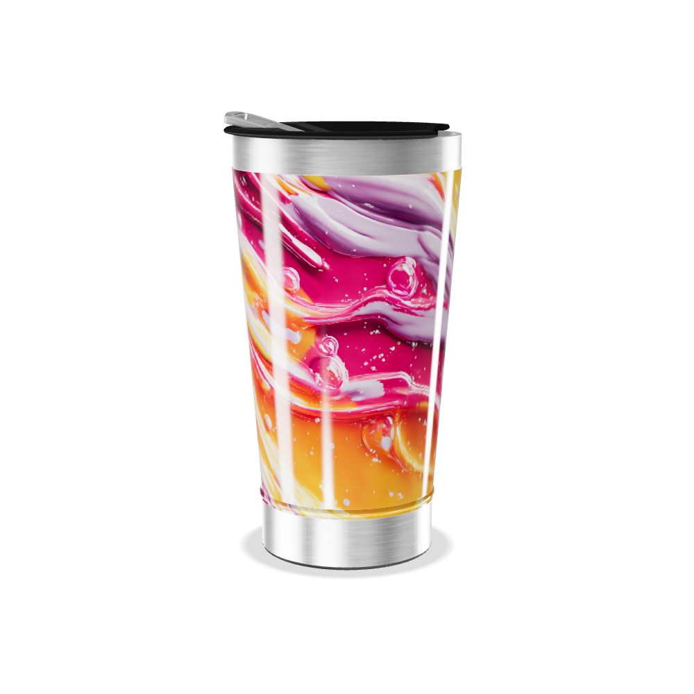 Copo Térmico - Estampa Abstrata Multicolorida