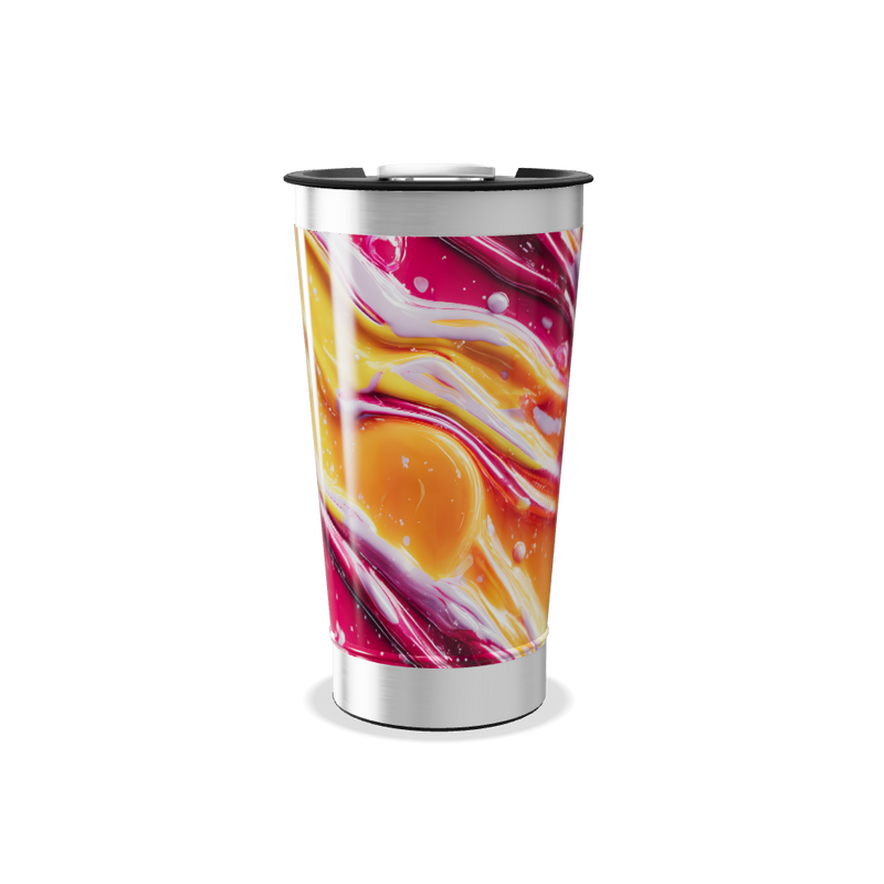 Copo Térmico - Estampa Abstrata Multicolorida